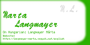 marta langmayer business card